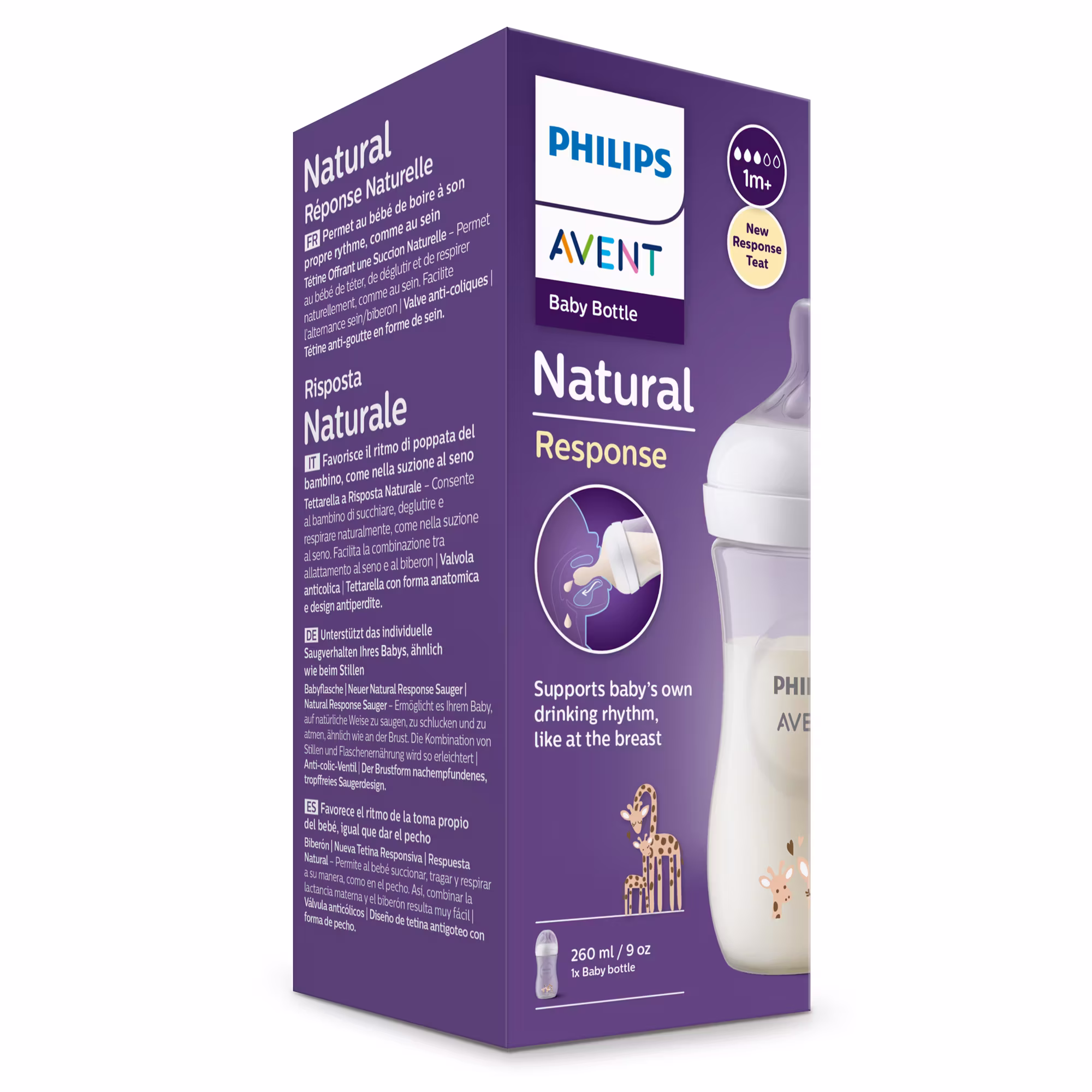 Babyflasche Natural Response Gr.3 260ml Giraffe SCY903/66 - Jamouz