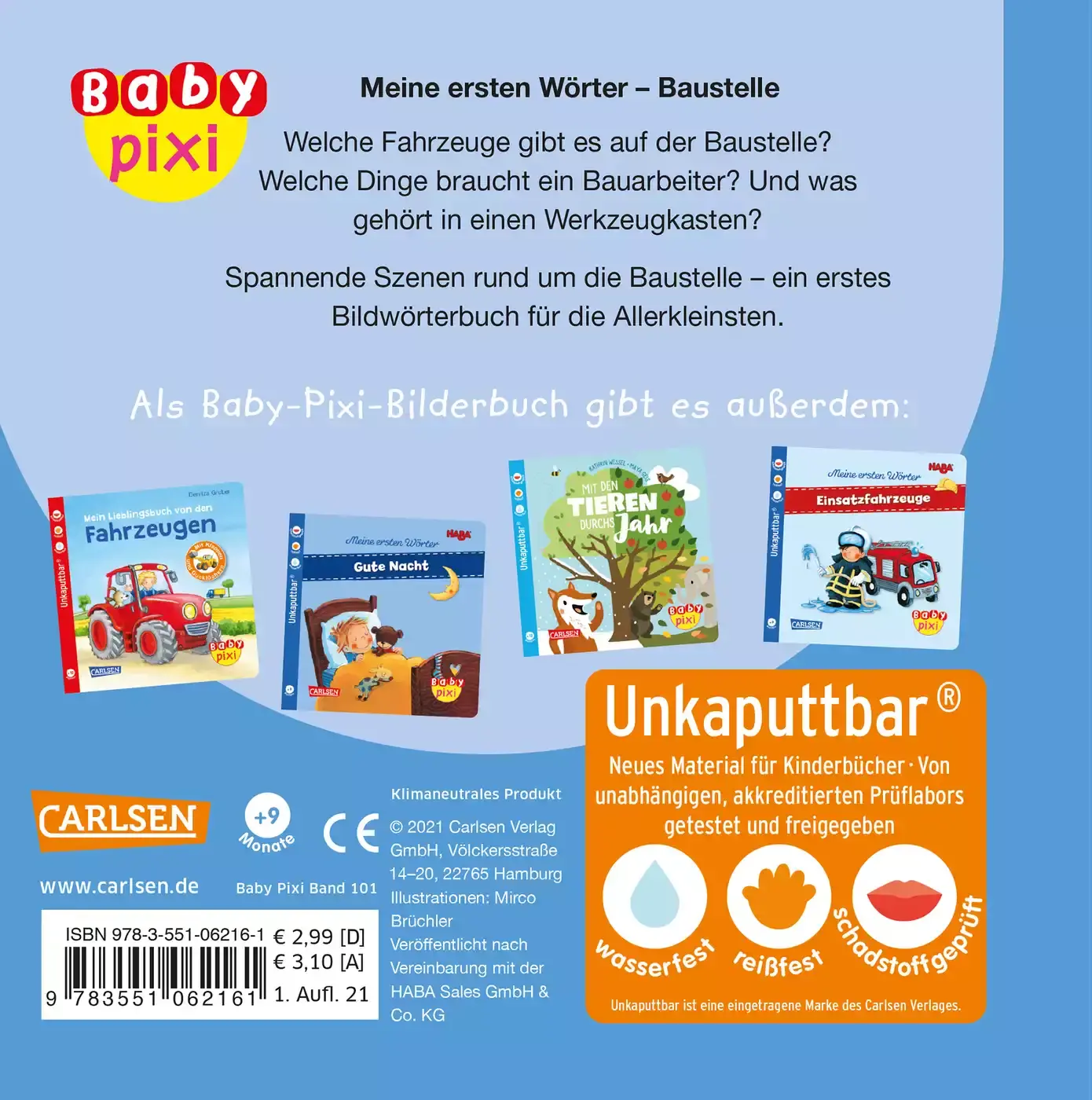 Baby Pixi HABA Meine ersten Wörter: Baustelle - Jamouz