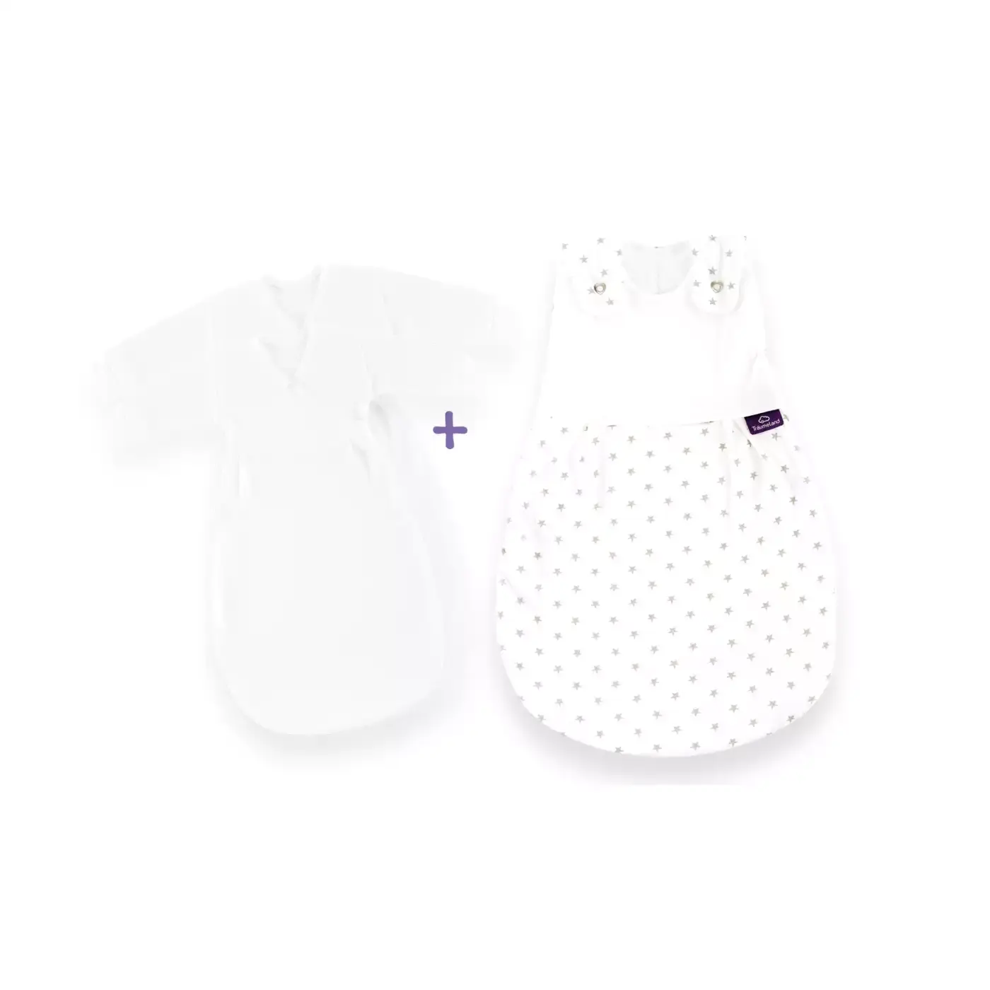 Schlafsack-Set LIEBMICH Sternchen grau 50/56 - Jamouz