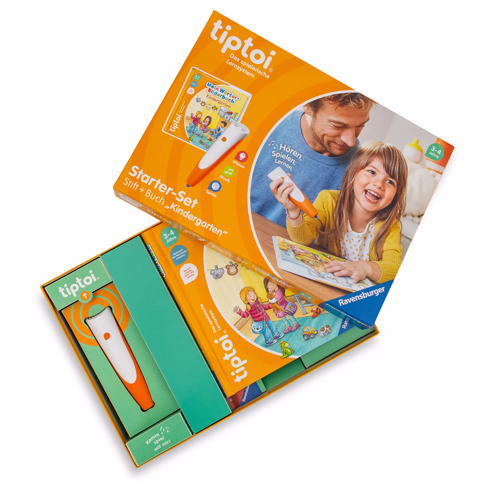 Set tiptoi® Starter-Set: Stift + Buch Kindergarten mit tiptoi® Stift-Hülle - Jamouz