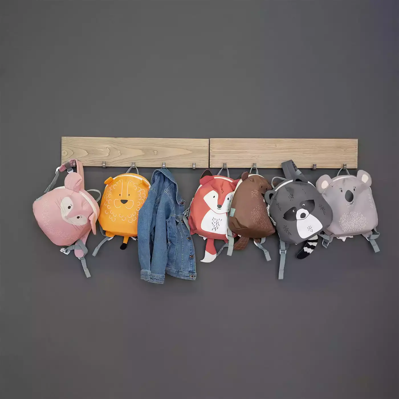 Tiny Backpack About Friends Racoon Grey - Jamouz