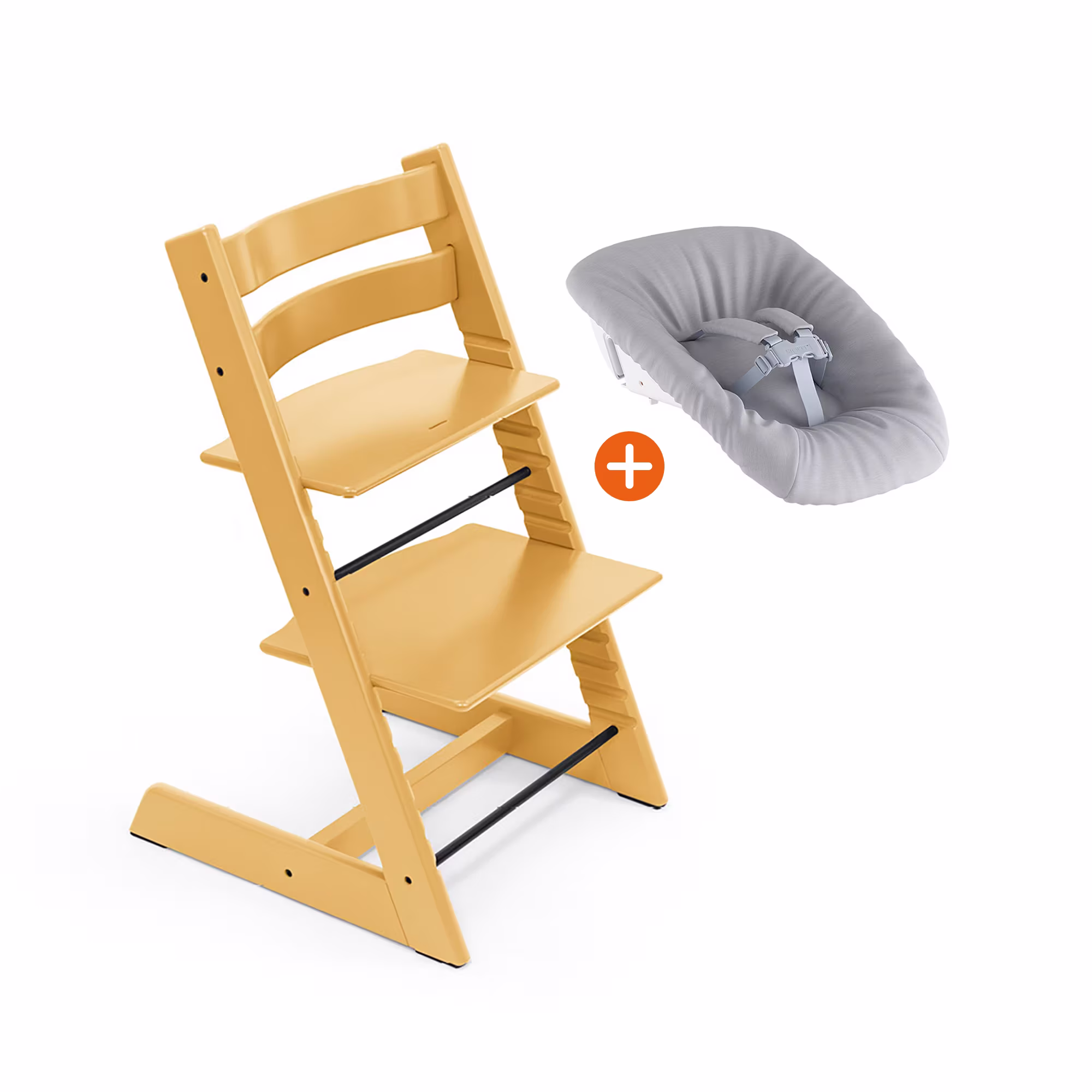 Set Tripp Trapp® Hazy Grey mit Newborn Set - Jamouz