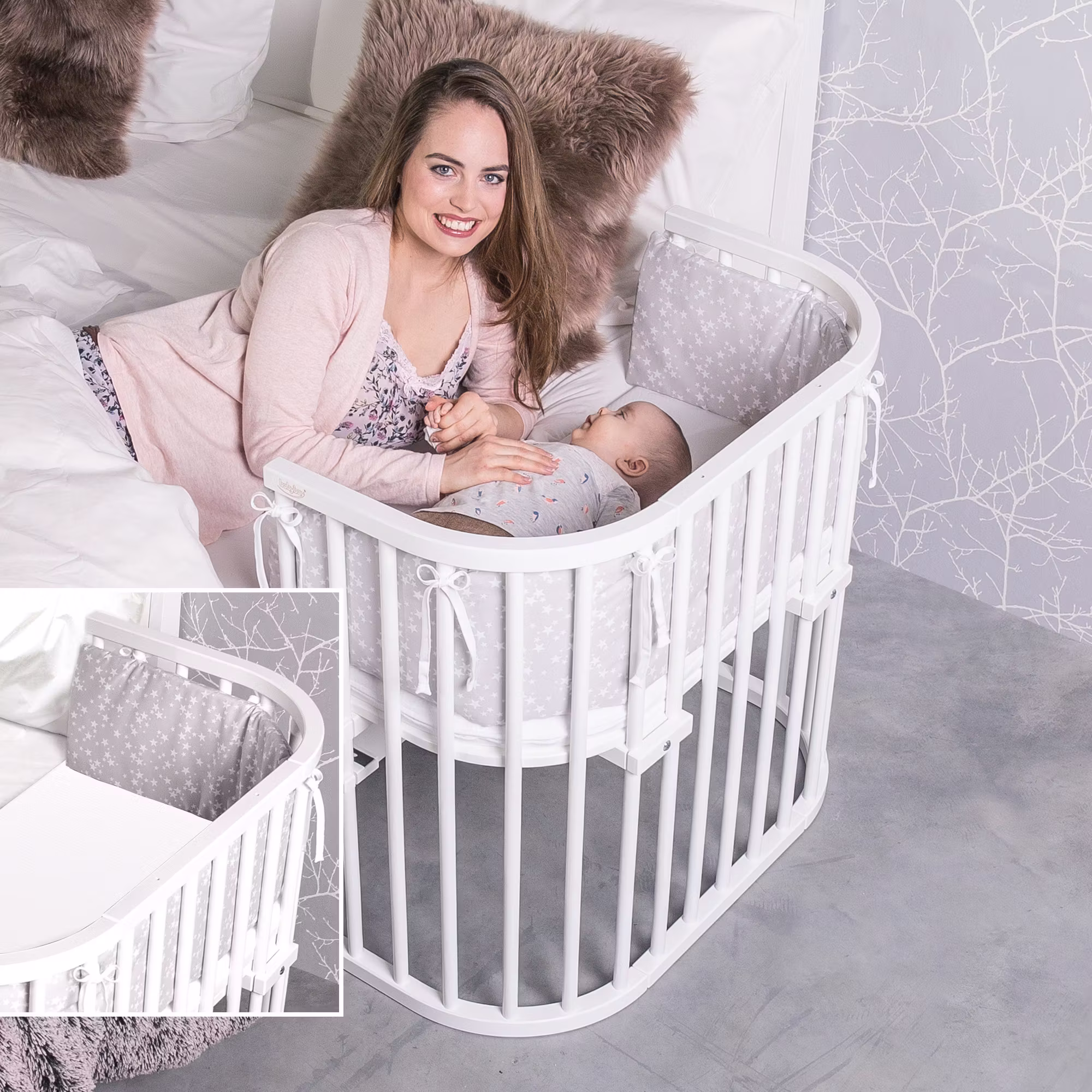 babybay Boxspring XXL weiß - Jamouz