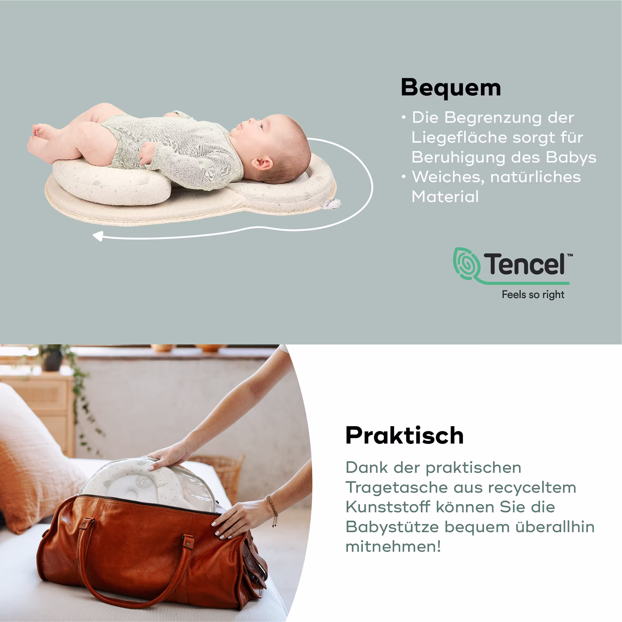 Babystütze Cosydream Fresh Mineral Beige - Jamouz