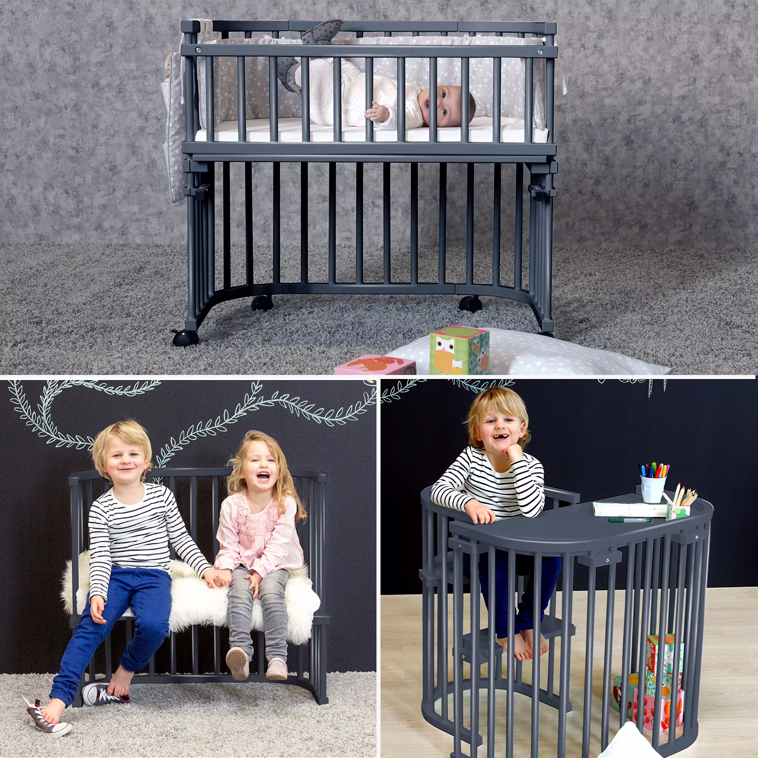 Babybay Maxi Comfort Plus Schiefergrau - Jamouz