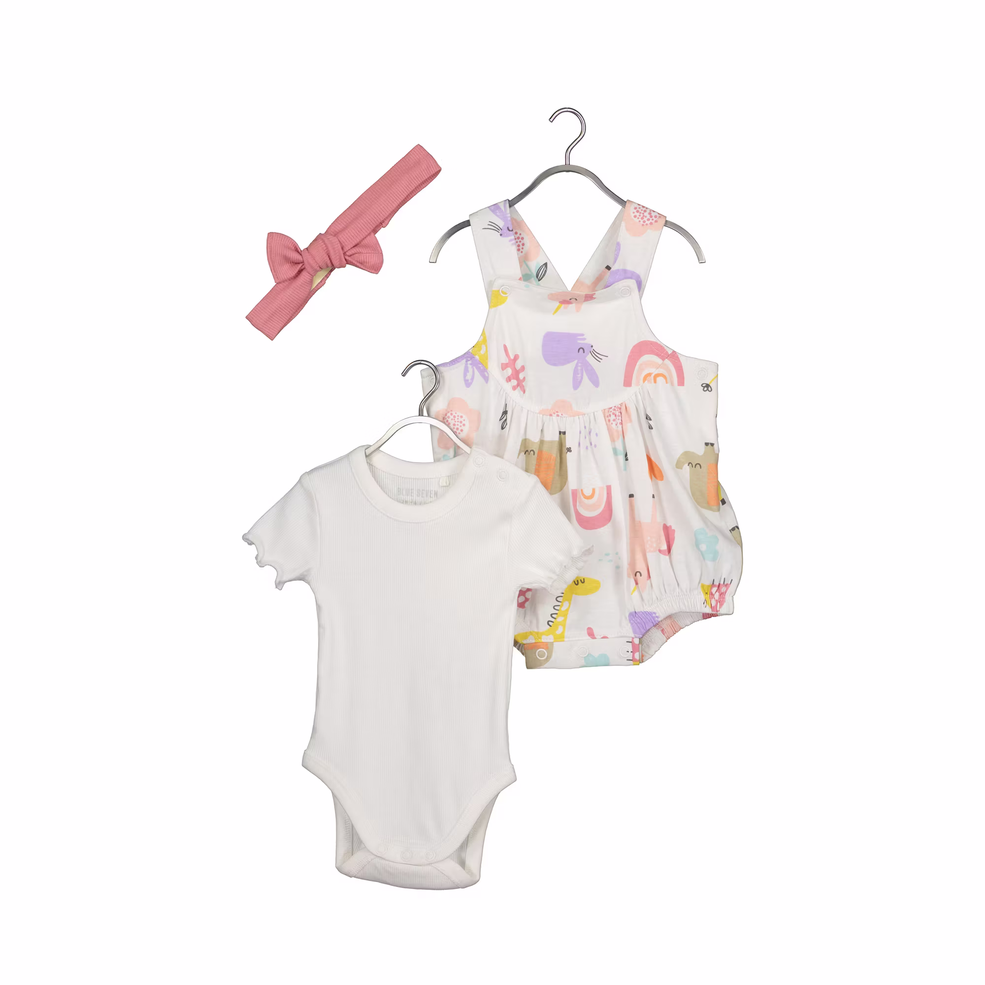 3er-Set Latzshorts, Body und Stirnband Giraffe - Jamouz
