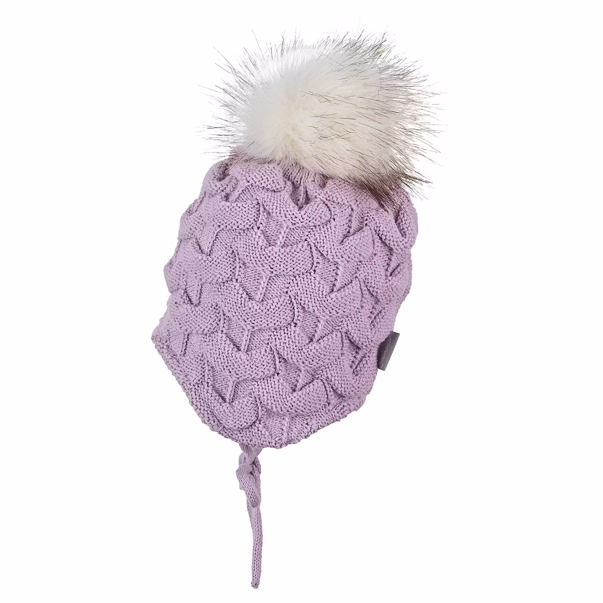 Strickmütze mit Kunstpelz-Pompon - Jamouz