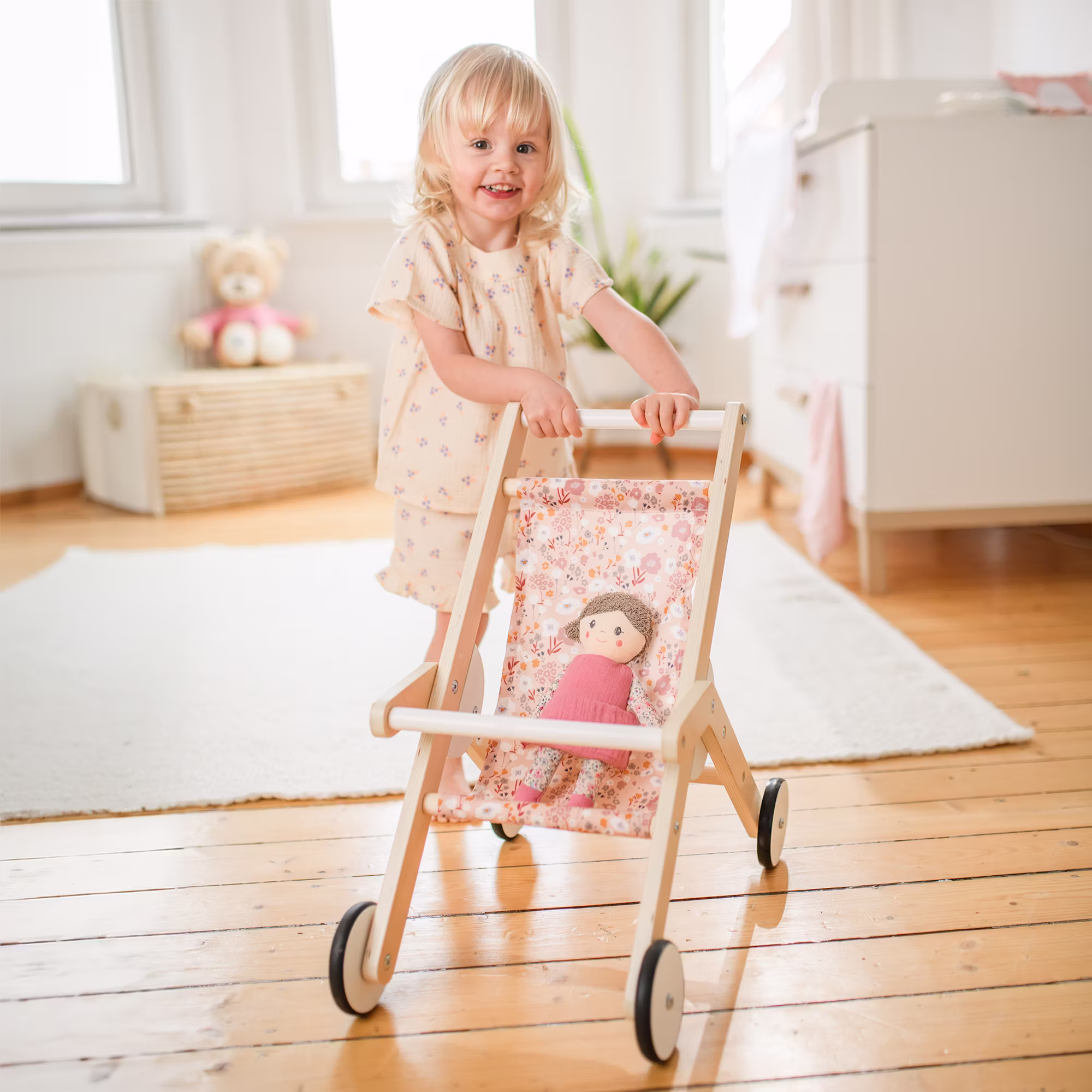 Holz-Puppenbuggy Flora - Jamouz
