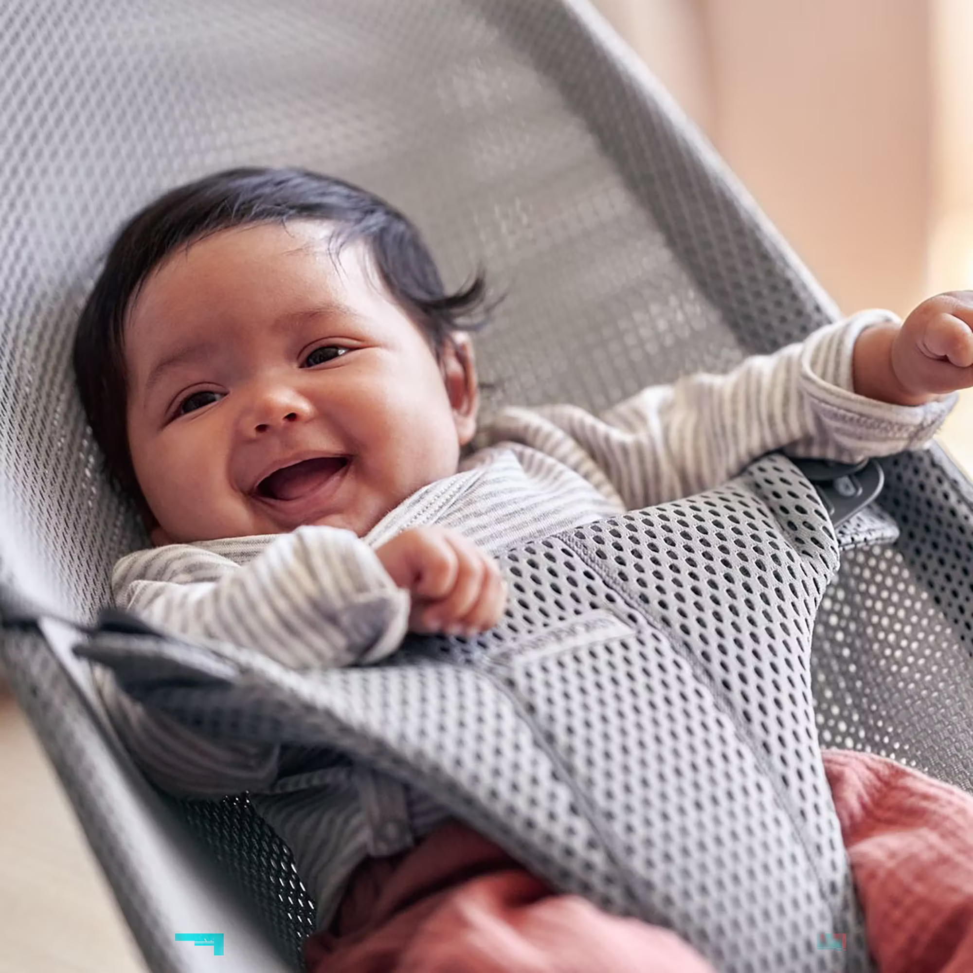 Babywippe Bliss Mesh Grey - Jamouz