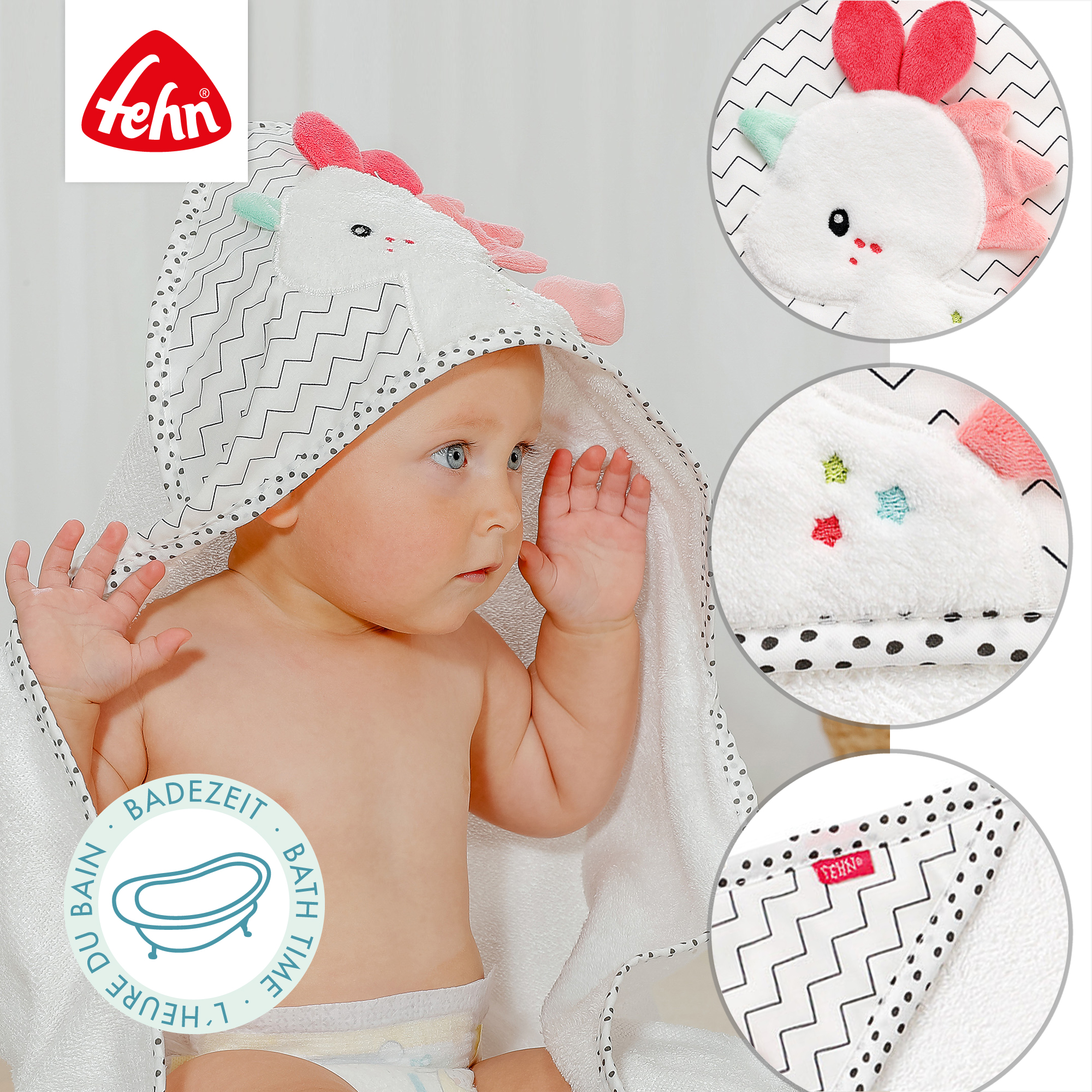 Kapuzenbadetuch Einhorn - Jamouz