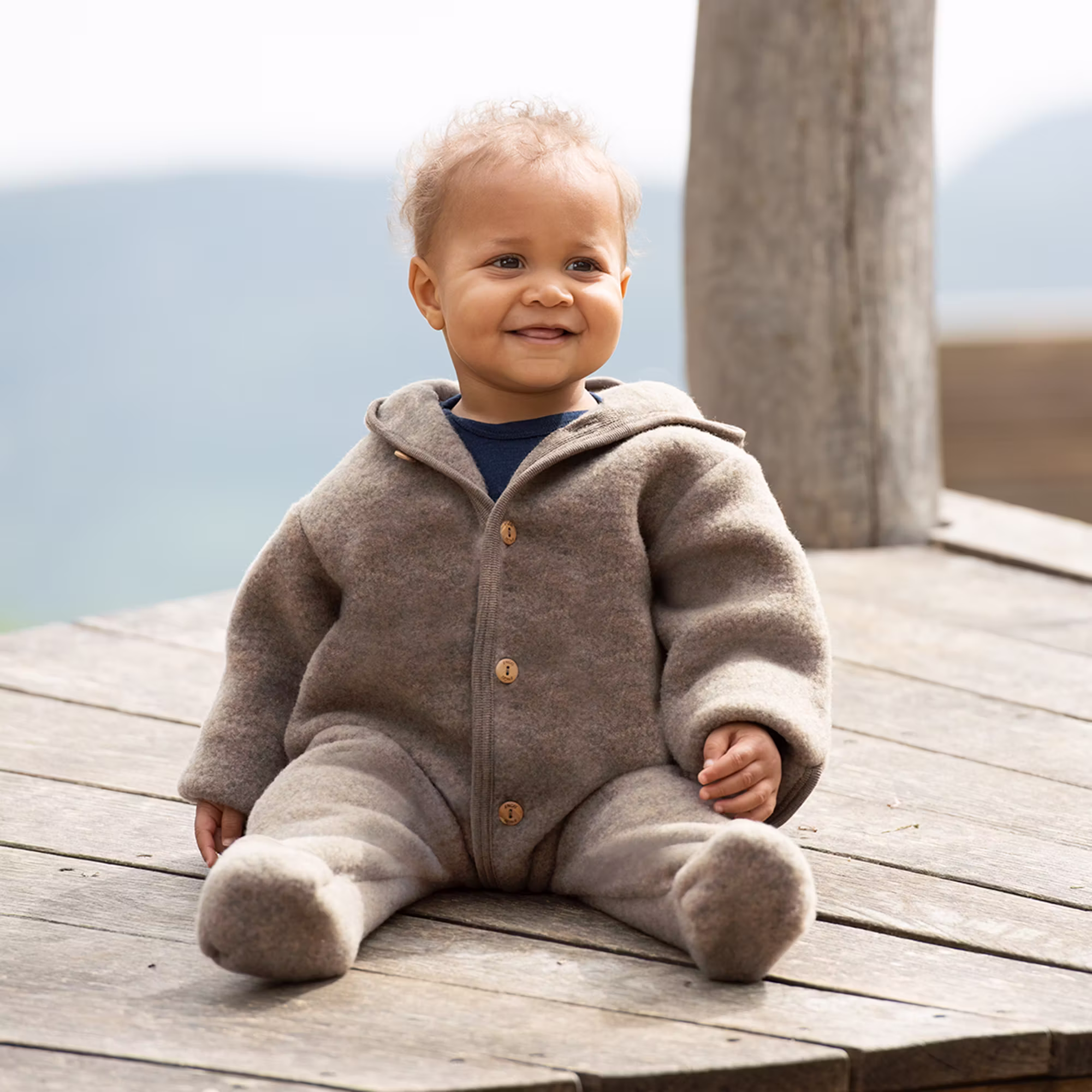 Baby Overall Walnuss Melange - Jamouz