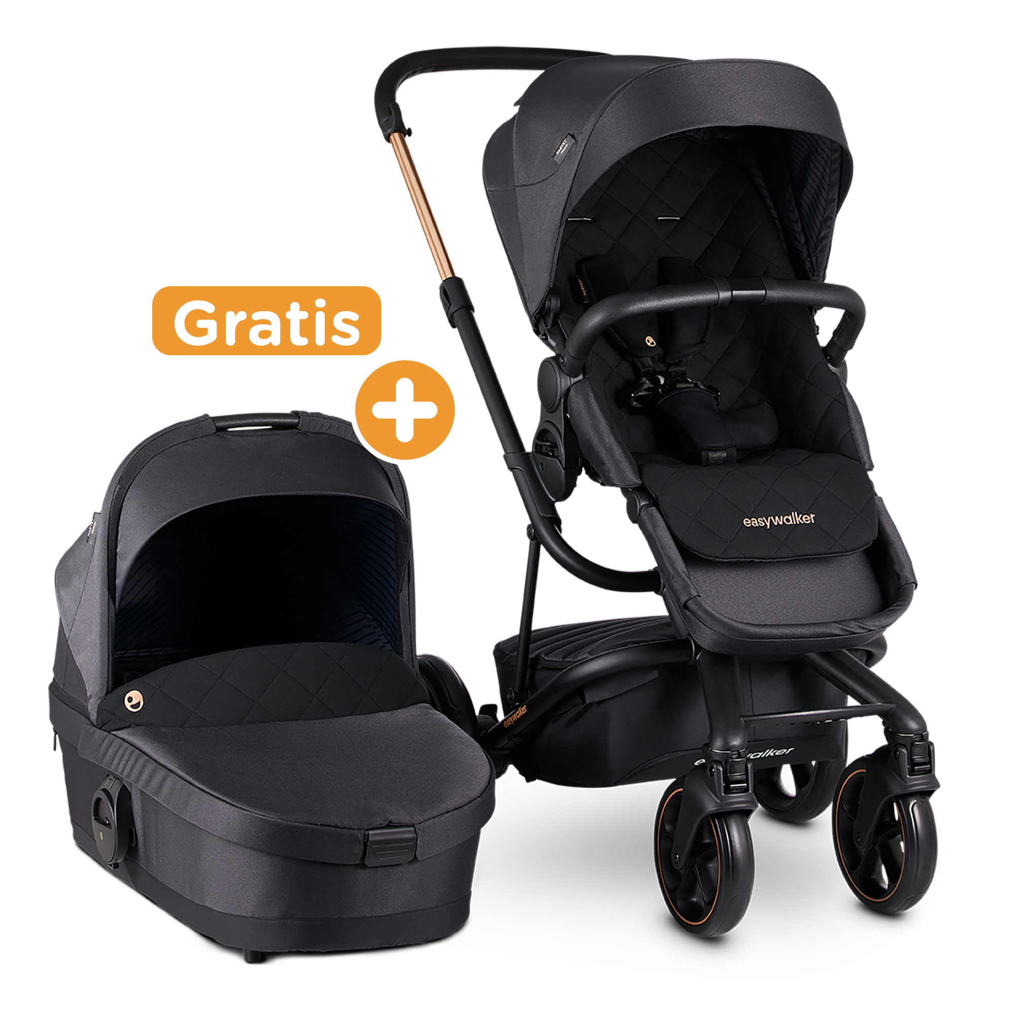 Set Harvey³ Premium Jet Black mit Wanne - Jamouz