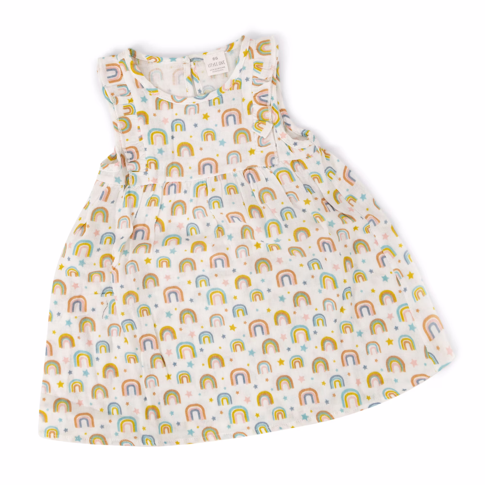 Musselin Kleid Regenbogen - Jamouz
