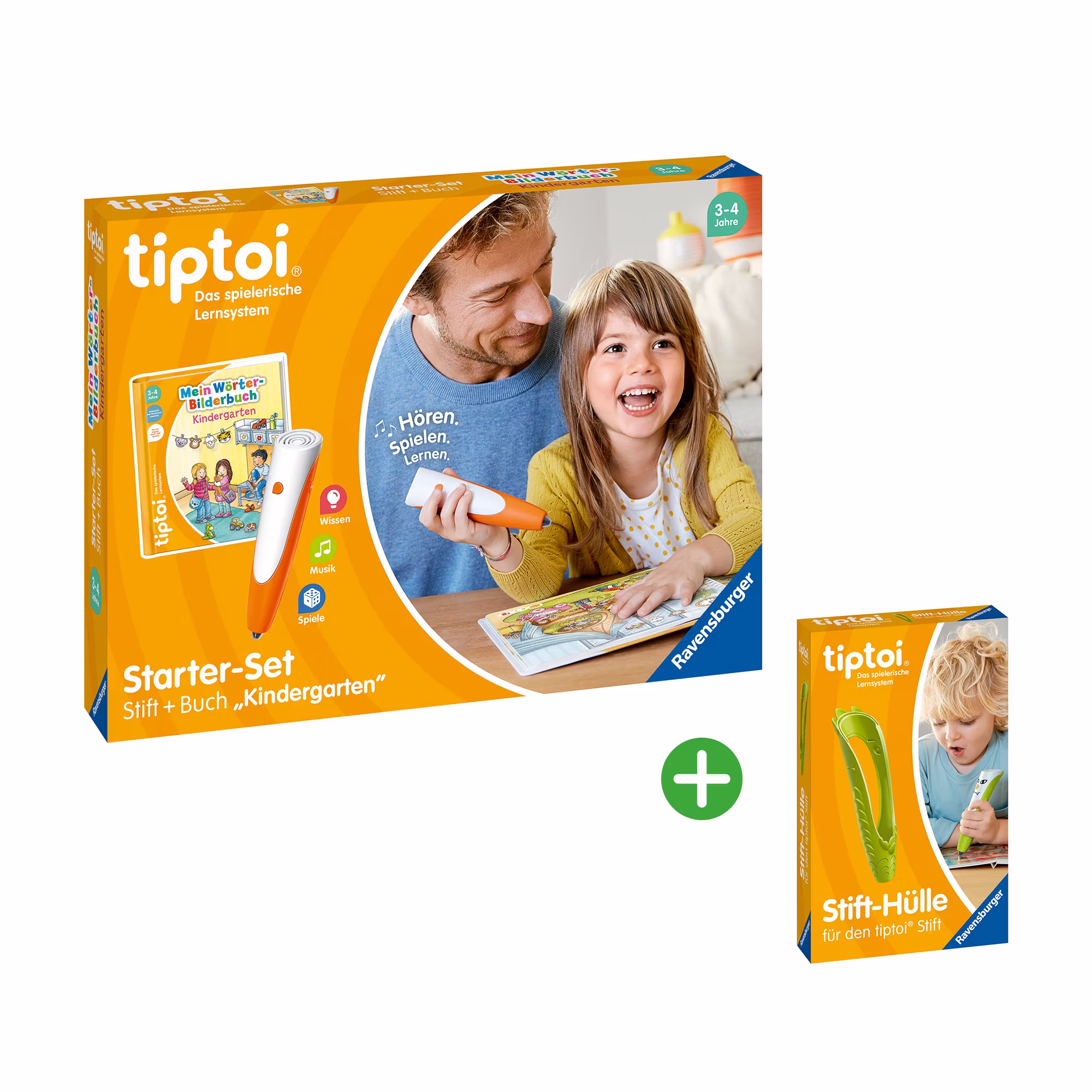 Set tiptoi® Starter-Set: Stift + Buch Kindergarten mit tiptoi® Stift-Hülle - Jamouz