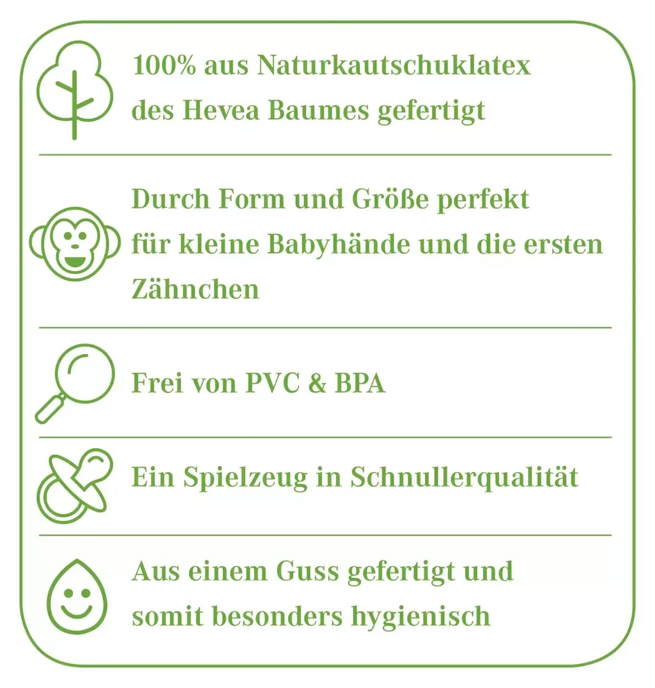 Beißring aus Naturkautschuk Löwe Louis - Jamouz