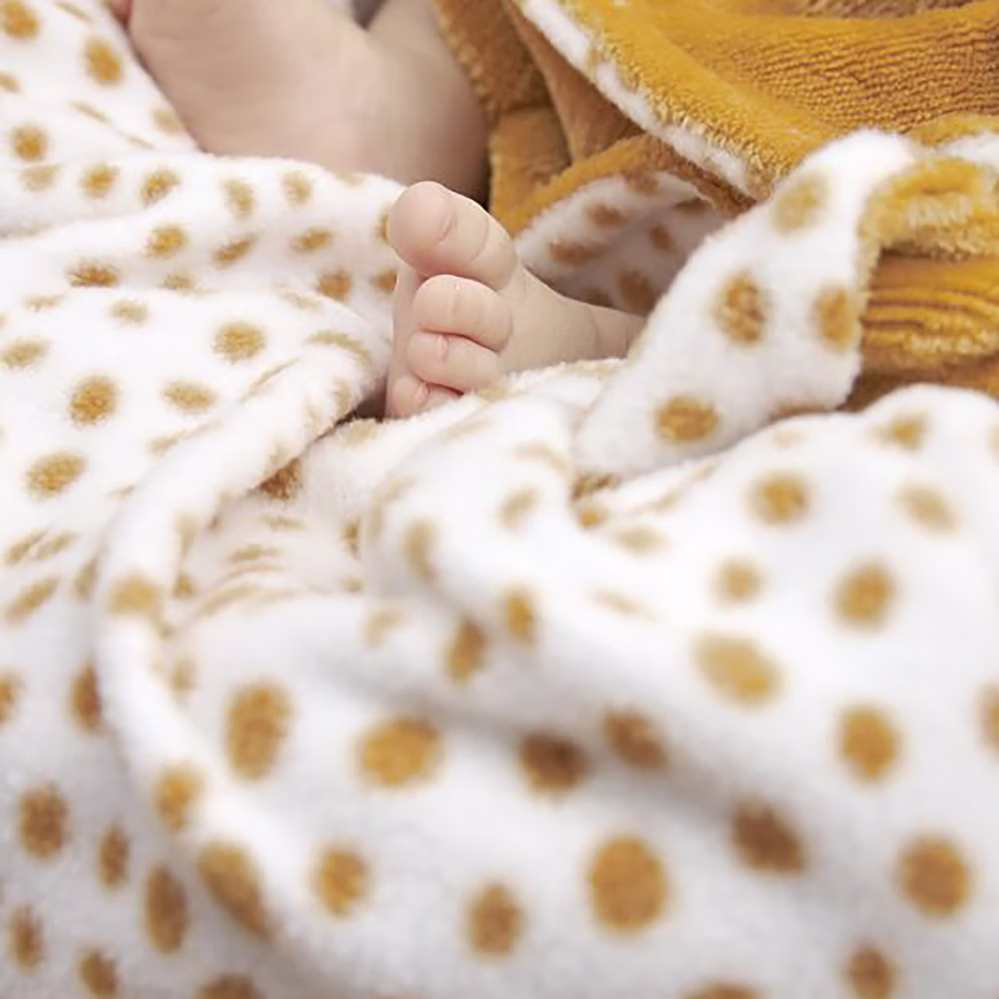 Babydecke Fleece Cheetah Honey Gold - Jamouz