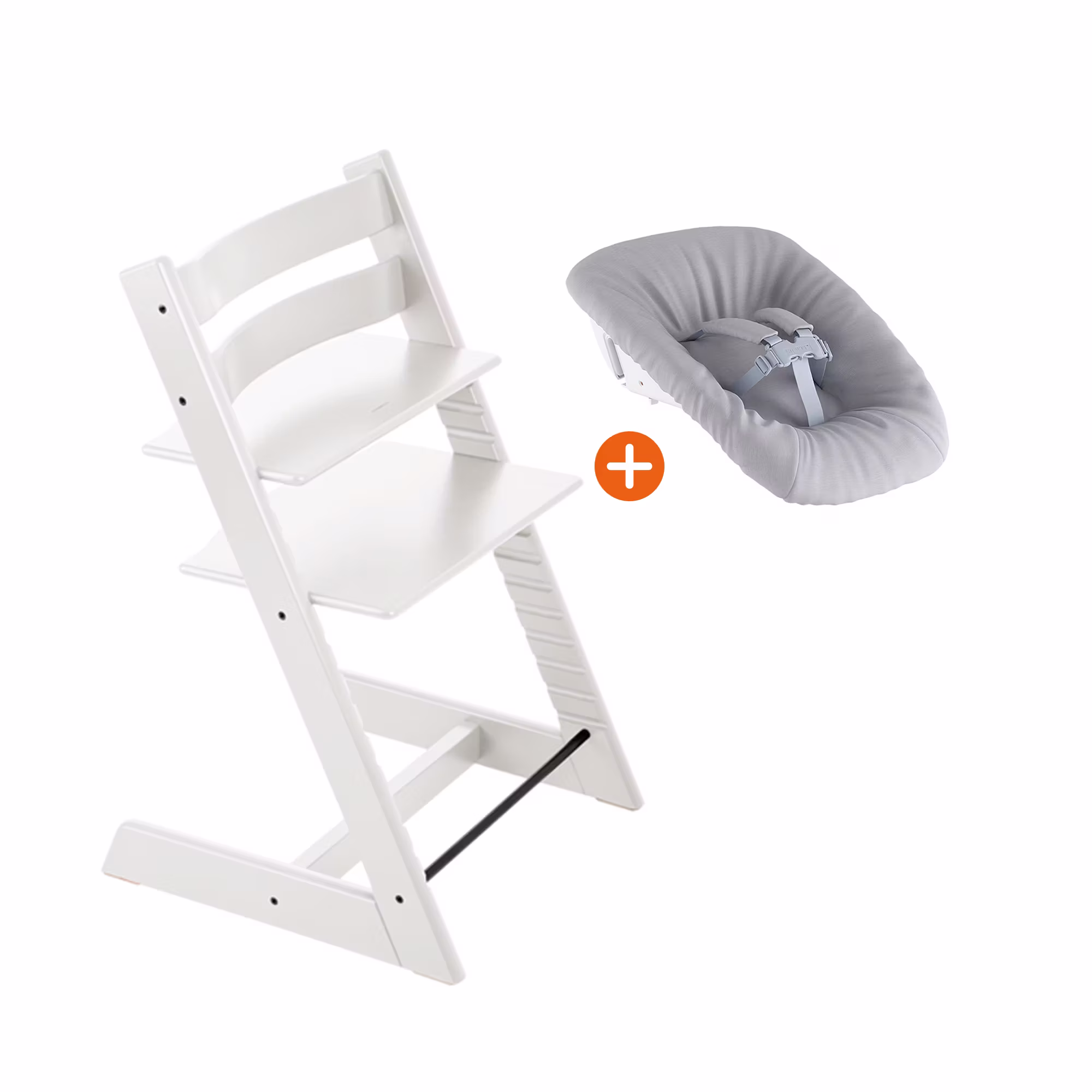 Set Tripp Trapp® Hazy Grey mit Newborn Set - Jamouz