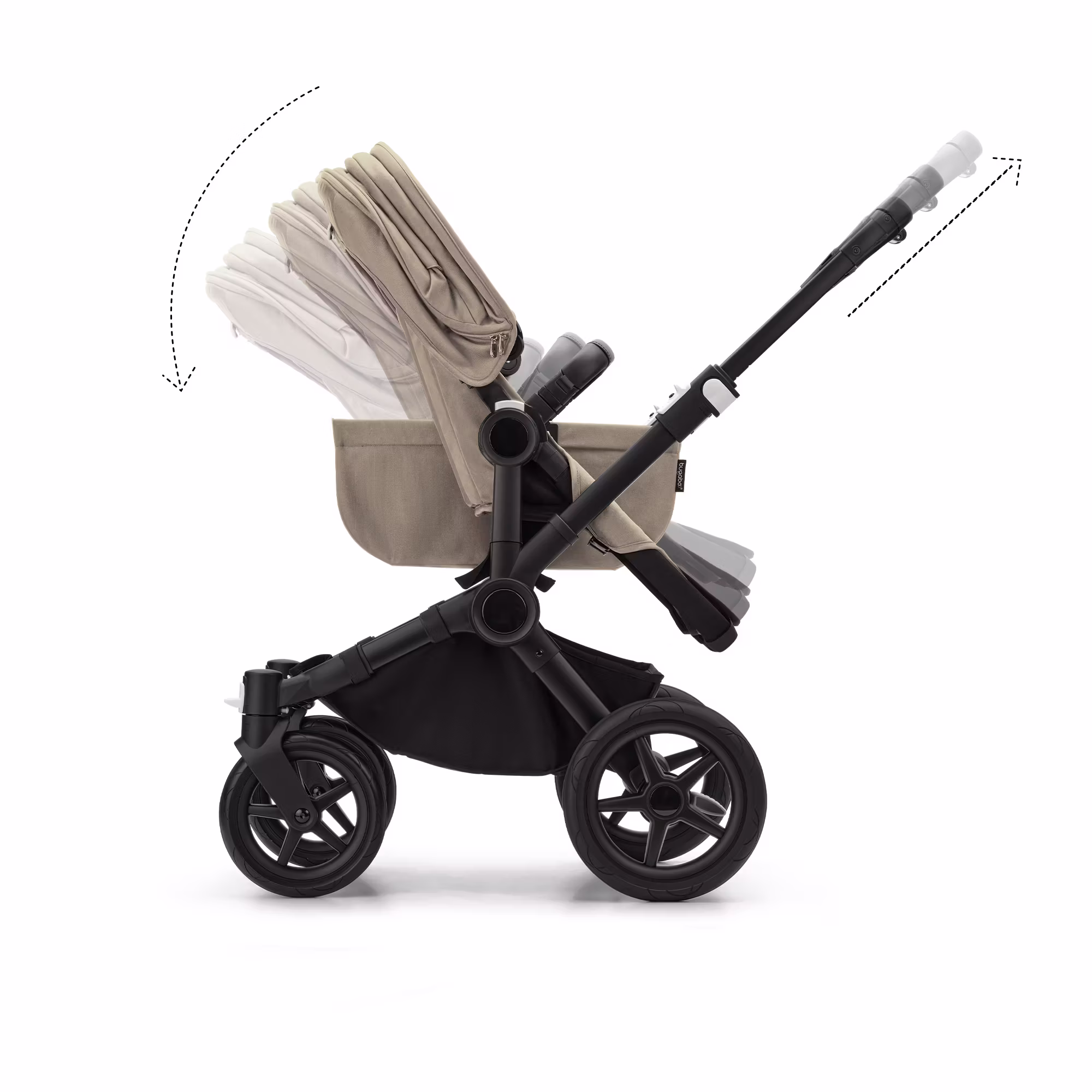 Donkey 5 Mono-Kinderwagen, erweiterbar, Forest Green - Jamouz