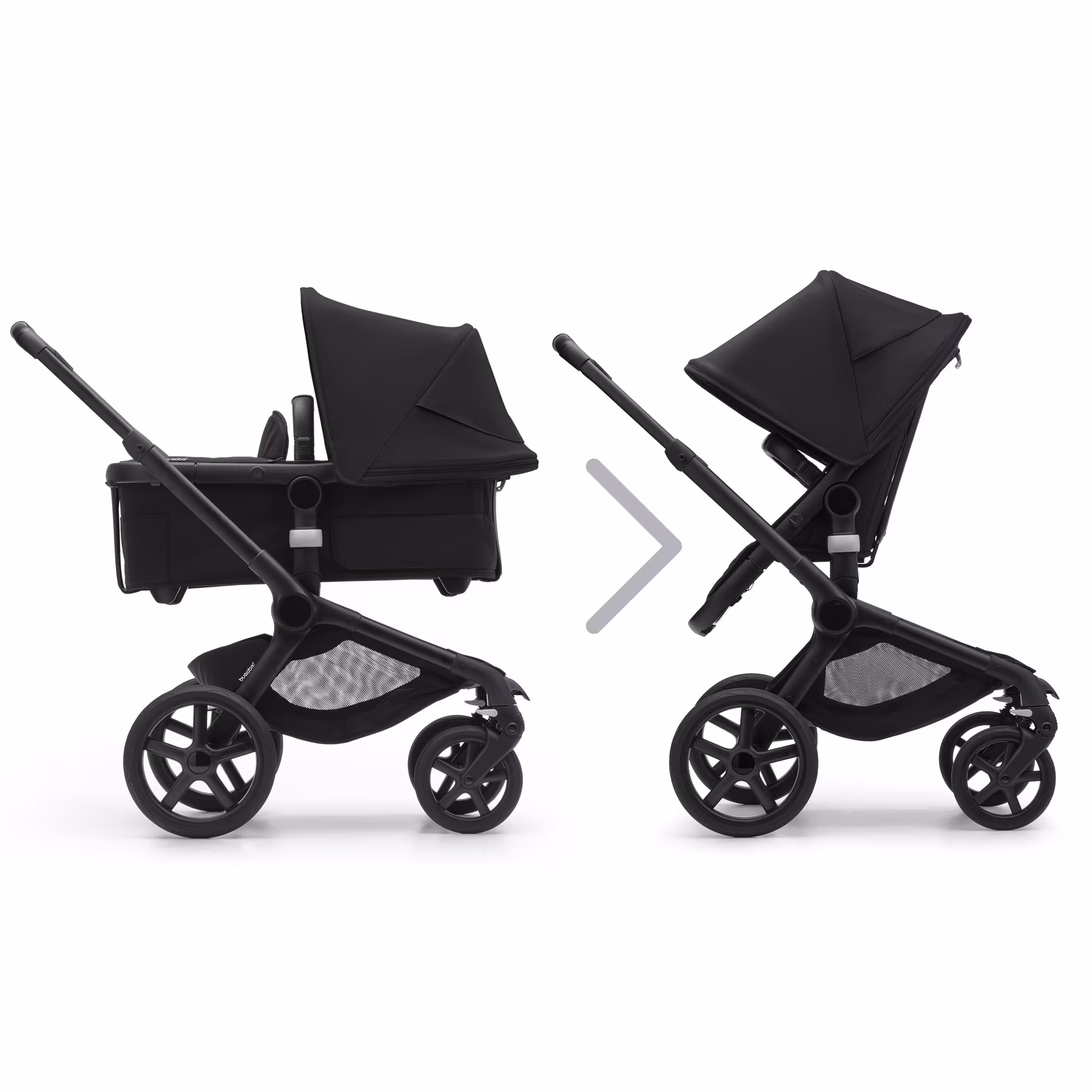 Fox 5 2-in-1 Komfort-Kinderwagen Schwarz/Forest Green - Jamouz
