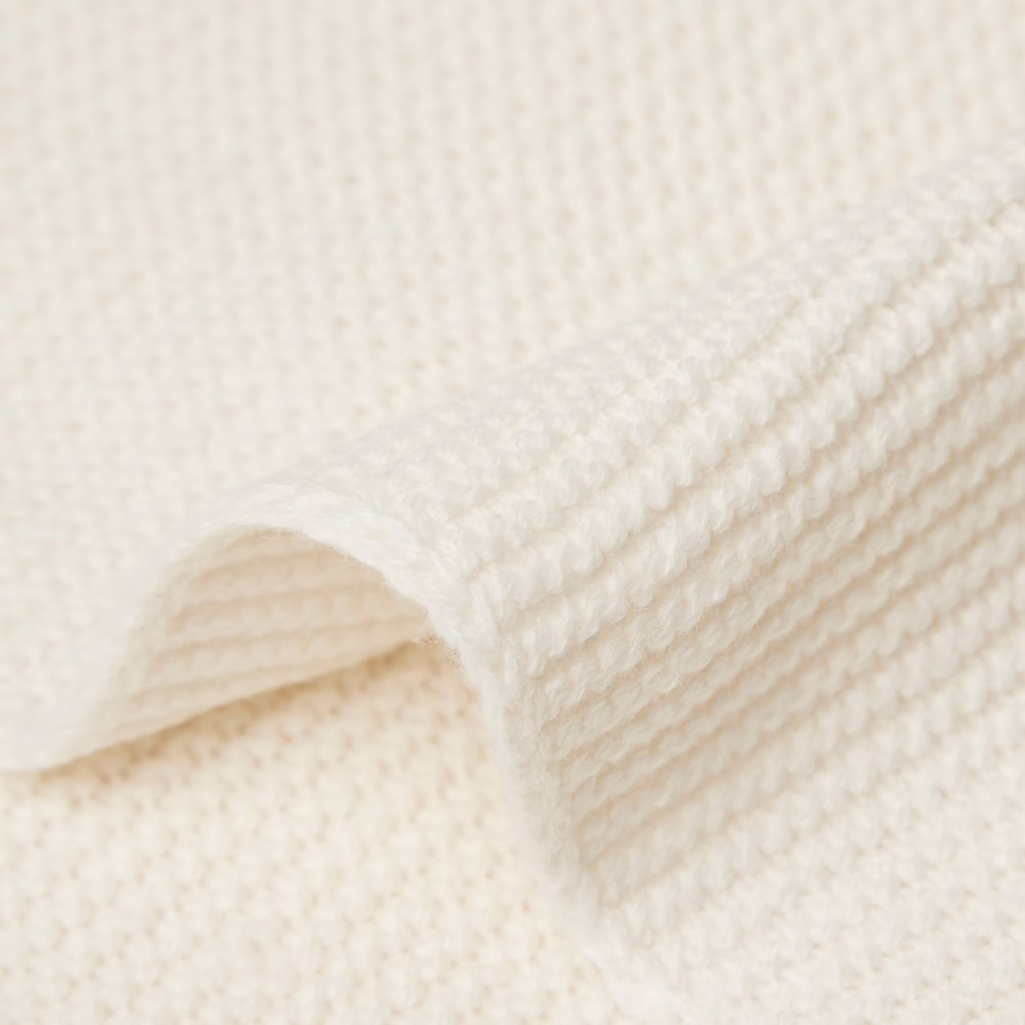Decke Basic Knit Ivory 75 x 100 cm - Jamouz