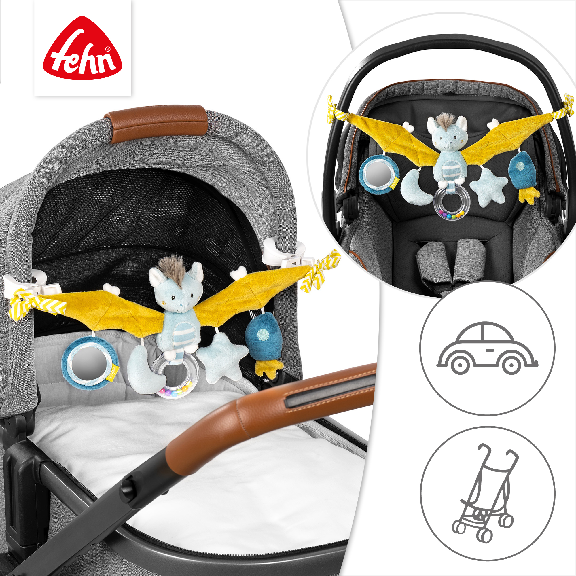 Kinderwagenkette Fledermaus - Jamouz