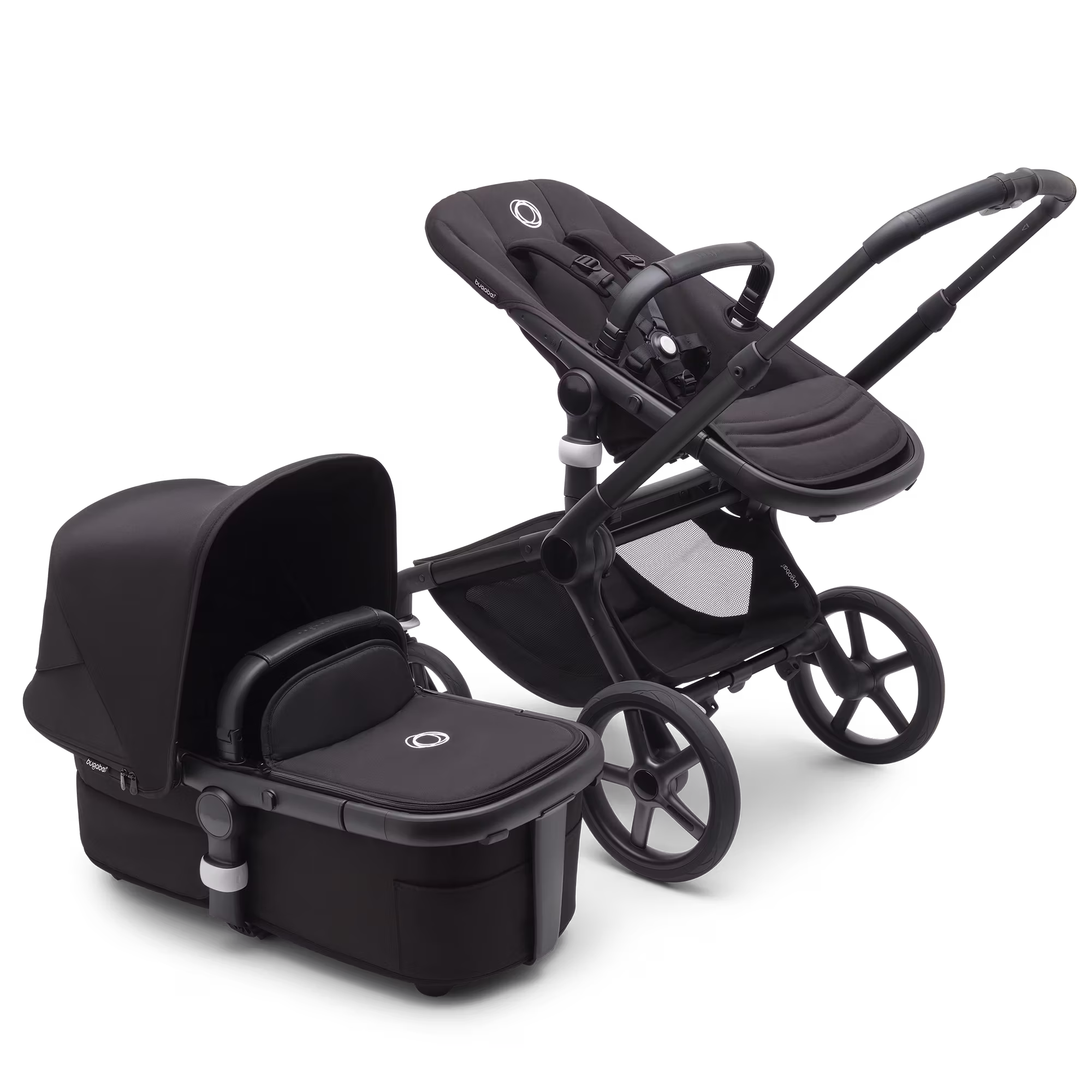 Fox 5 2-in-1 Komfort-Kinderwagen Schwarz/Forest Green - Jamouz