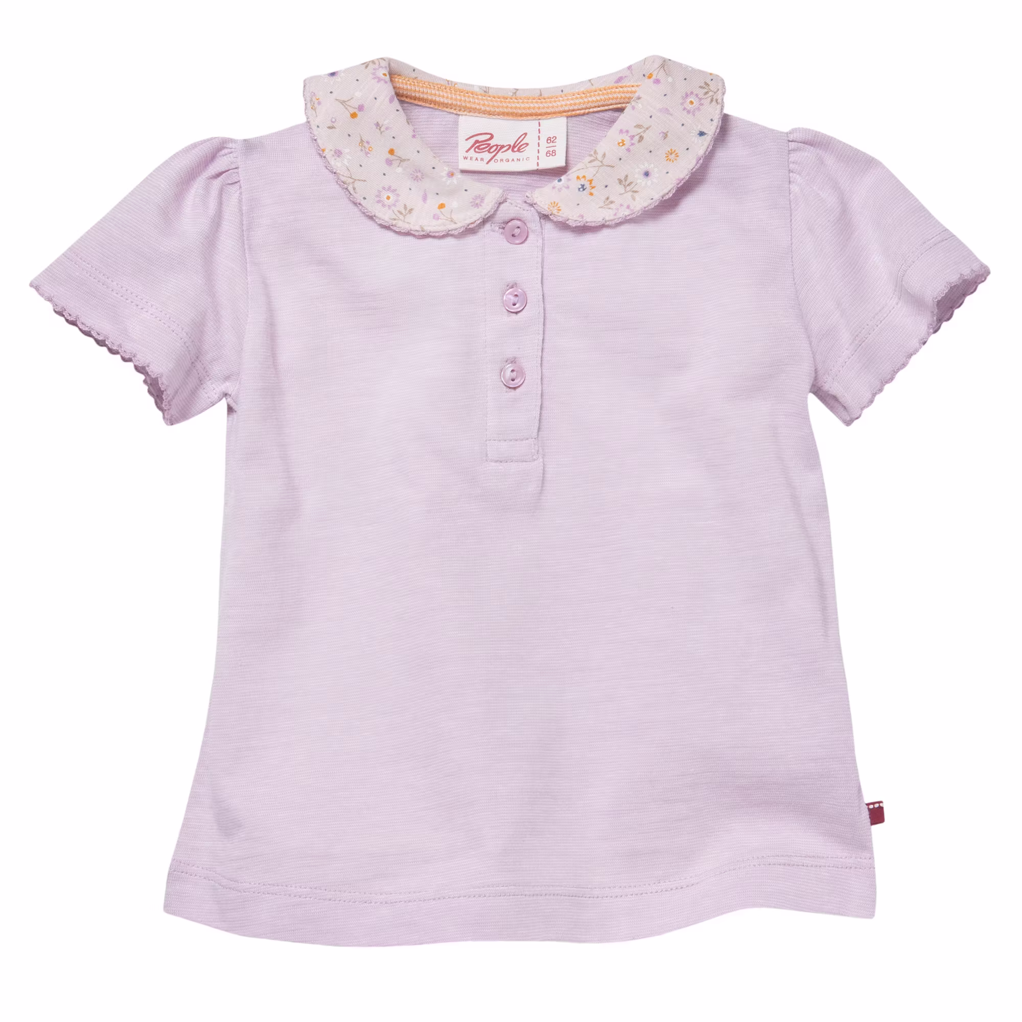 Kurzarm-Poloshirt Blumen - Jamouz