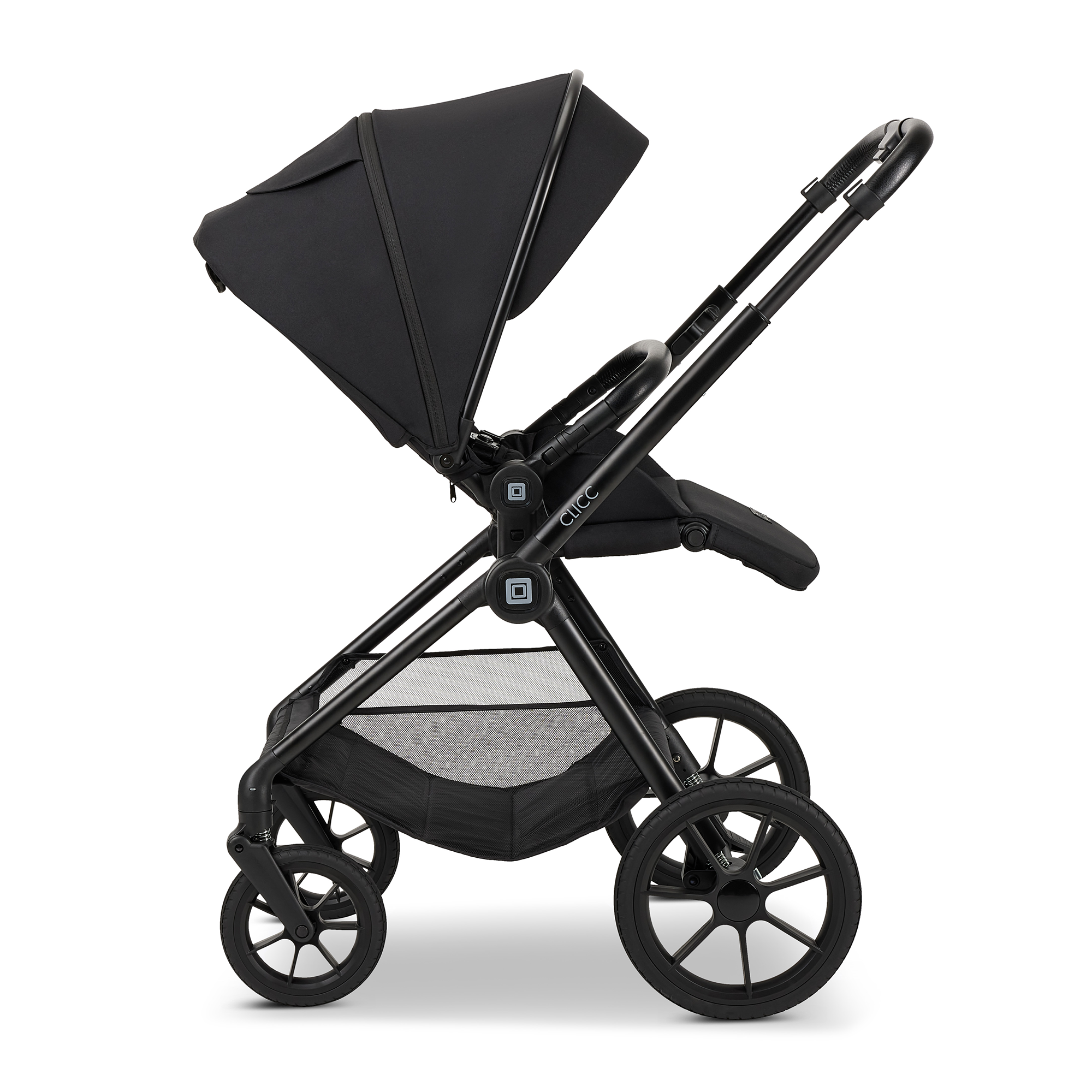 CLICC Set Black Melange mit Babyschale Cosmo - Jamouz