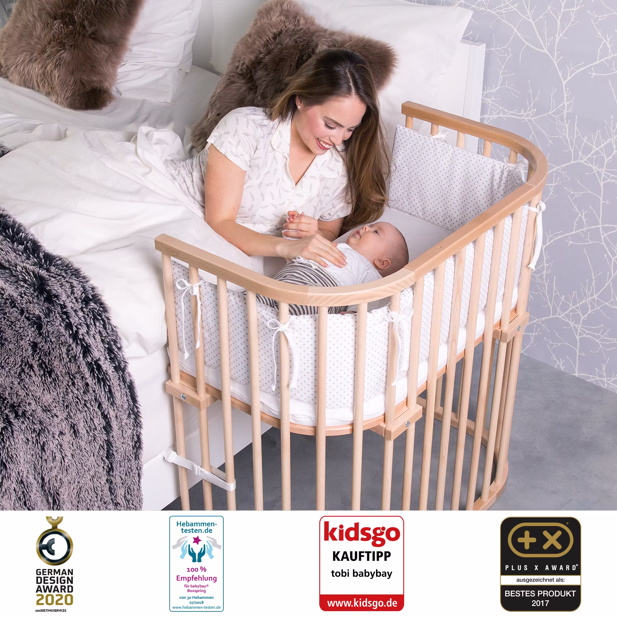 babybay Boxspring XXL weiß - Jamouz