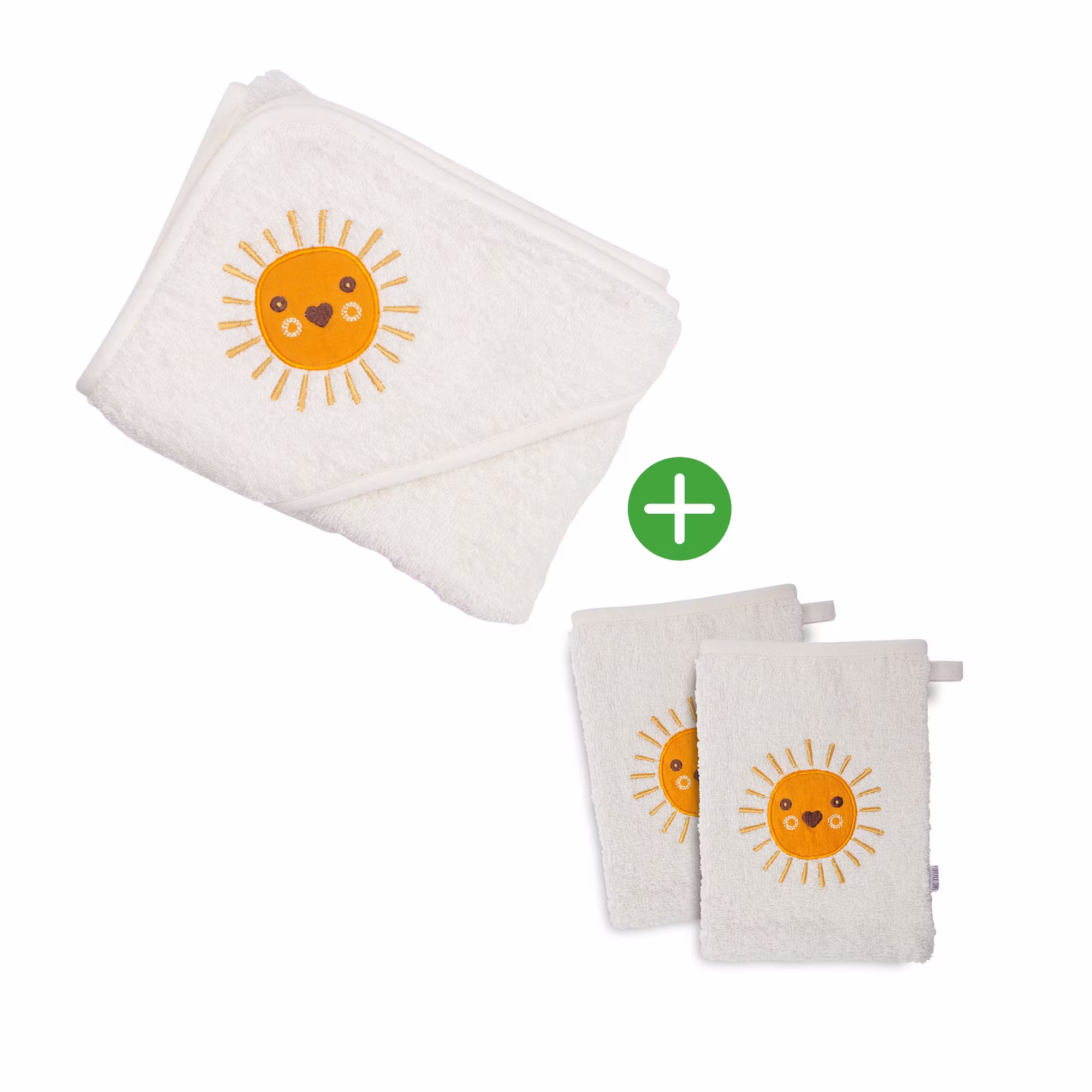 Set Waschhandschuhe mit Badetuch Bär - Jamouz