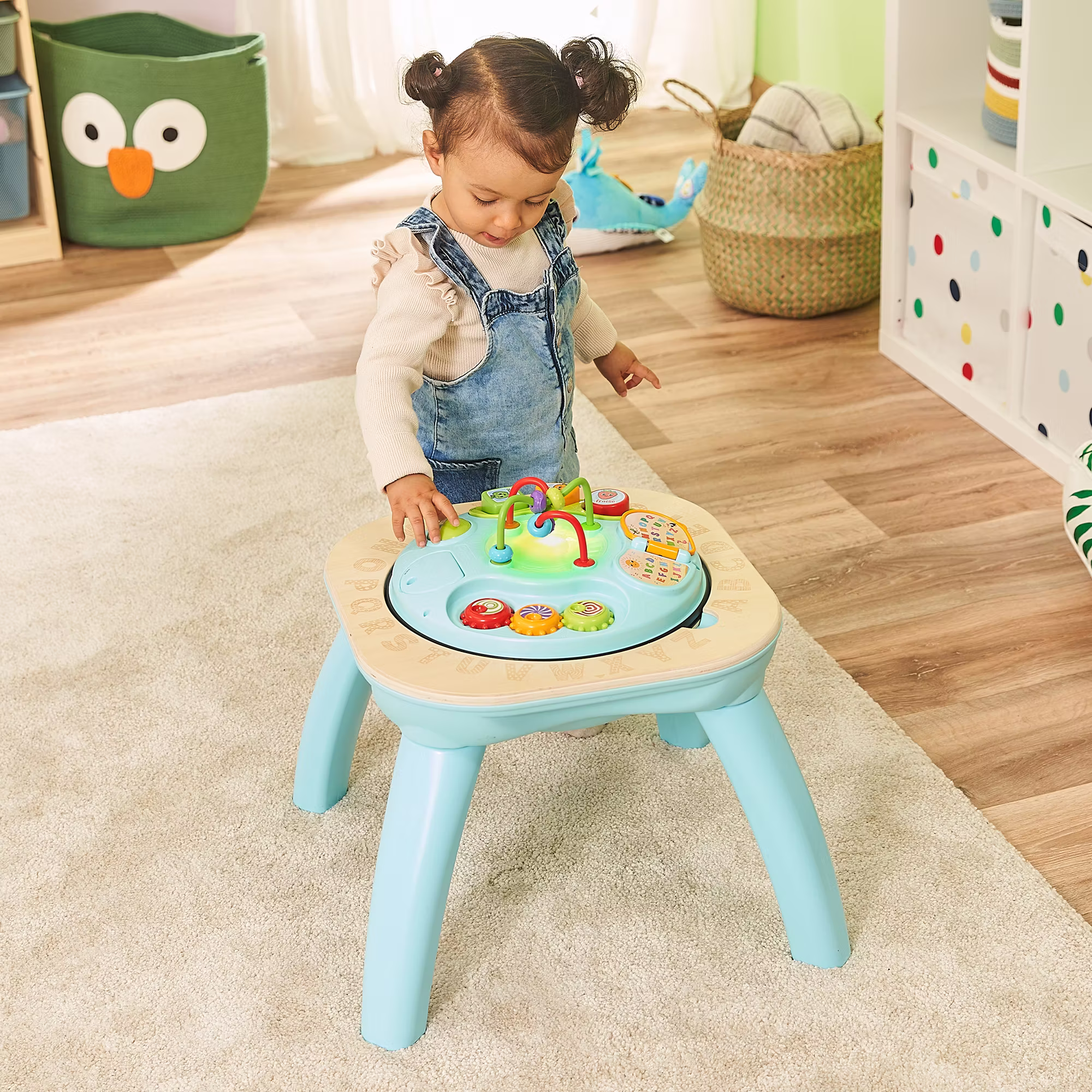 2-in-1 Interaktiver Spieltisch mit Holzplatte - Jamouz