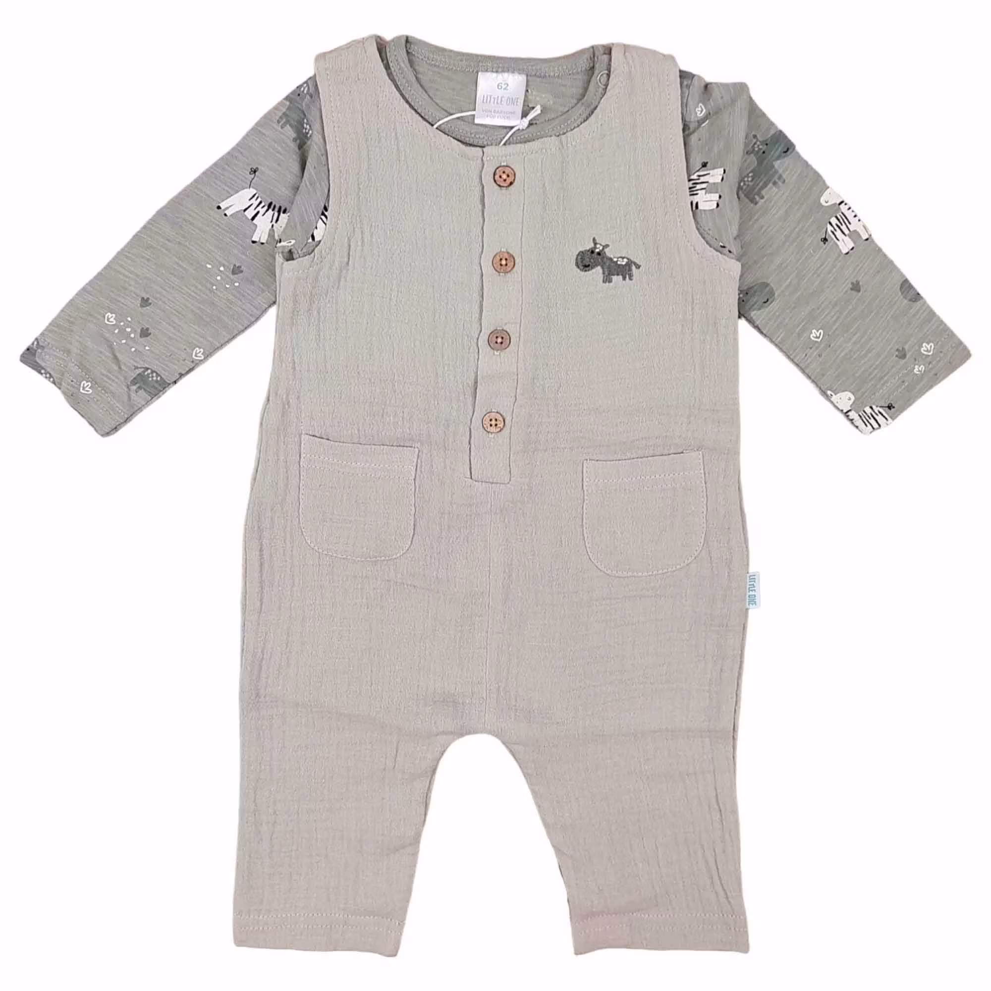 Muslin-Strampler-Set Dschungel - Jamouz