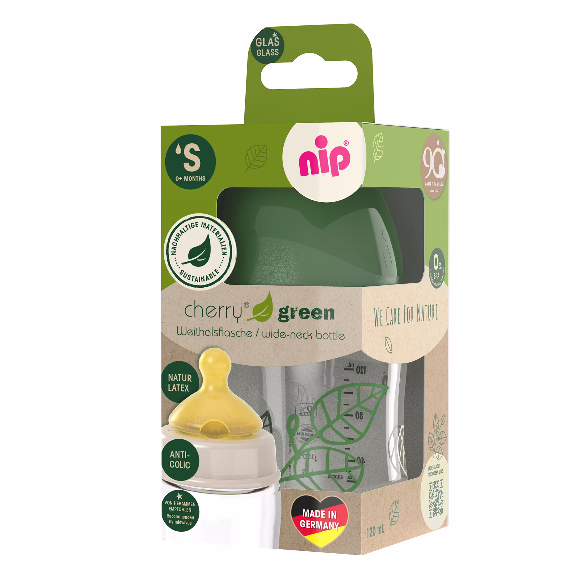 Cherry® Green Weithalsflasche 120 ml - Jamouz
