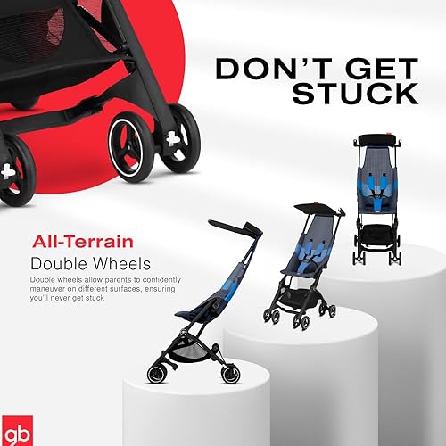 gb Pockit Air All Terrain Ultra Compact Lightweight Travel Stroller with Breathable Fabric in Velvet Black - Jamouz