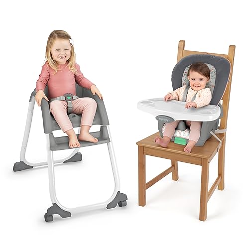 Ingenuity Full Course 6-in-1 High Chair - Baby to 5 Years Old, 6 Convertible Modes, 2 Dishwasher Safe Trays - Astro, 13108 - Jamouz