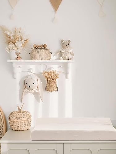 Changing Pad Cover for Baby Boy Girl 2 Pack, Muslin Changing Table Pad Covers with Boho Style, Neutral Nursery Bedding Essentials Soft and Breathable(Dusty Rose & Flower-A) - Jamouz