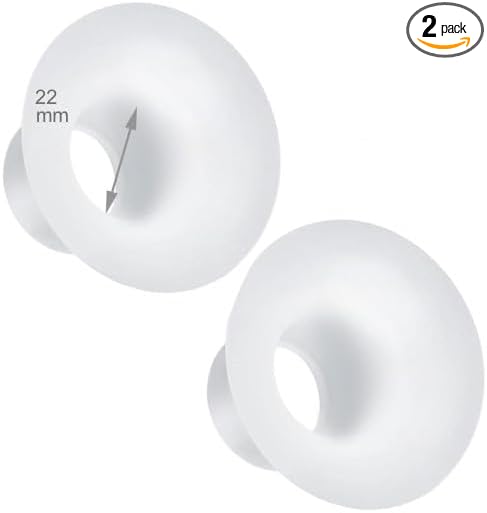 Flange Inserts 22mm for Medela/Spectra/tsrete/momcozy/Elvie/Motif Luna/Ameda MYA Breastpump 24mm Breast Shields. Reduce 24mm Nipple Tunnel Down to 22mm - Jamouz