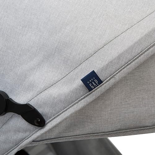 babyGap Classic Stroller - Lightweight Stroller with Recline, Compact Fold & Removable Parent Organizer - Made with Sustainable Materials, Grey Stripes - Jamouz