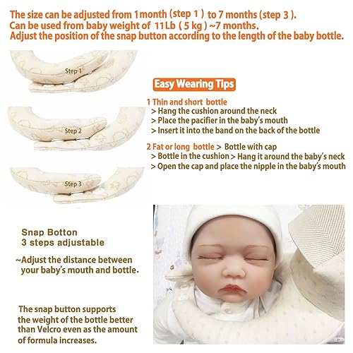 My Bebe Baby Self Feeding Cushion, Baby Self Feeding Pillow, Breast Feeding Pillow, Baby Feeding Bottle Holder, Baby Organic Cotton - Jamouz