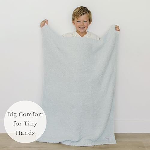SARANONI Bamboni Luxury Baby Blanket | Plush Blanket for Infant Boys & Girls | Receiving Blanket 30” x 40” | Sky Blue - Jamouz