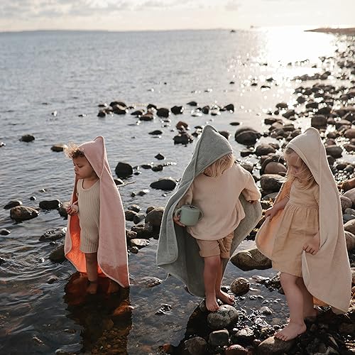 mushie Baby Hooded Towel | Organic Cotton (Blush) - Jamouz