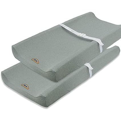 Super Soft and Stretchy Changing Pad Cover 2pk by BlueSnail (Heather Grey) - Jamouz