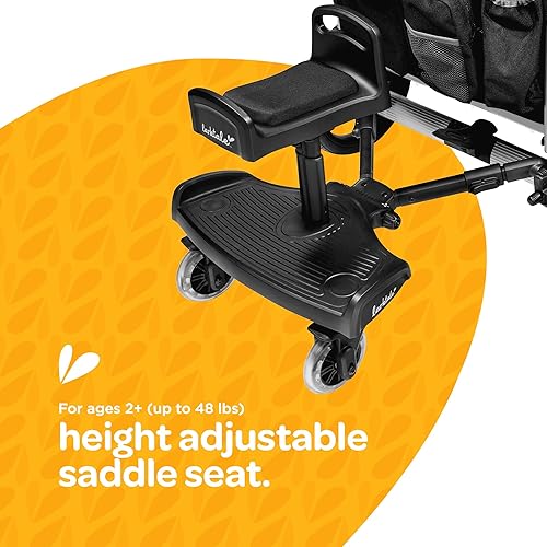 Larktale 2-in-1 Ride-Along Stroller Board | Universal Stroller Board with Sitting and Standing Configurations | Extra Space for an Extra Kid on Your Stroller | Fits Most Single and Double Strollers - Jamouz