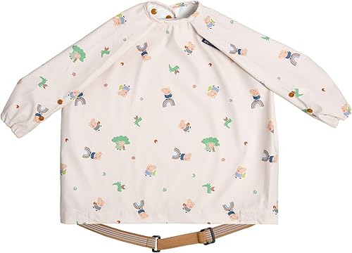 BIBaDO - Long Sleeve Baby Bibs - Babies & Toddlers 6-36 Months - Coverall Baby Led Weaning Bib - Easy Wipe, Soft & Waterproof - Jamouz