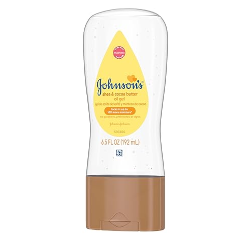Johnson's Baby Oil, Mineral Oil Enriched with Shea & Cocoa Butter to Prevent Moisture Loss, Hypoallergenic, 20 fl. oz - Jamouz