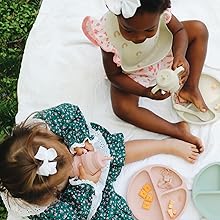 Hippypotamus Silicone Transition Cups - Toddler Cups With Straw & Lid - Removable Handles