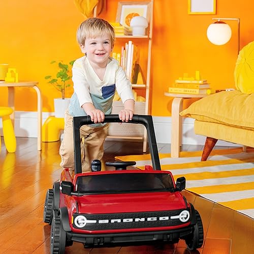 Bright Starts Ford F-150 4-in-1 Agate Black Baby Activity Center & Push Walker with Removable Interactive Steering Wheel-Toy, 6 Months and up - Jamouz