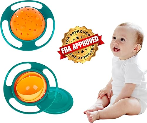 Berry President Magic Bowl 360 Degree Rotation Spill Resistant Gyro Bowl with Lid For Toddler Baby Kids Childre (Pink) - Jamouz