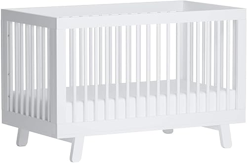 babyletto Hudson 3-in-1 Convertible Baby Crib with Toddler Bed & Daybed Conversion - Easy to Assemble - GREENGUARD Gold Certified w/ 4 Adjustable Mattress Heights - Natural - Jamouz
