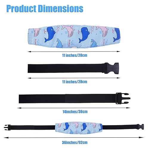 3 Pcs Baby Head Support Band for Stroller Car Seat Neck Relief Strap Headrest for Sleeping Traveling Head Holder for Toddler Kids Children Child Baby Infant - Jamouz